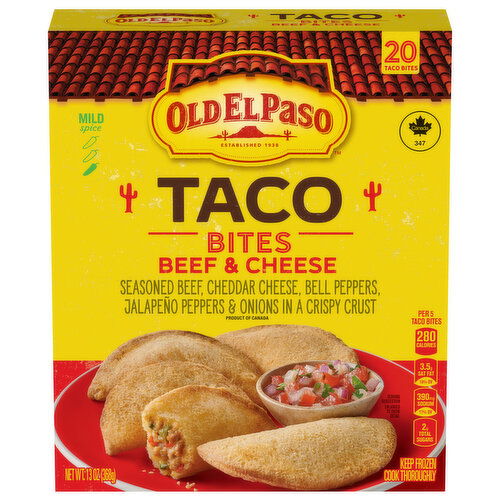 Old El Paso Taco Bites, Beef & Cheese, Mild Spice