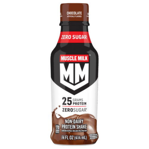 Muscle Milk Protein Shake, Non-Dairy, Zero Sugar, Chocolate