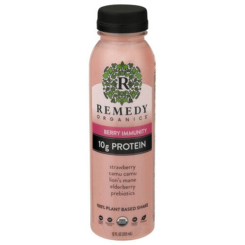 Remedy Organics Shake, 100% Plant Based, Berry Immunity