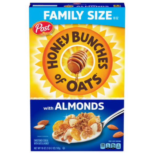 Honey Bunches of Oats Cereal, with Almonds, Family Size