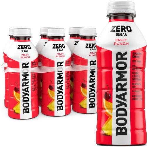BODYARMOR Sugar Fruit Punch Electrolyte Sports Drink - 20 Fluid Ounce