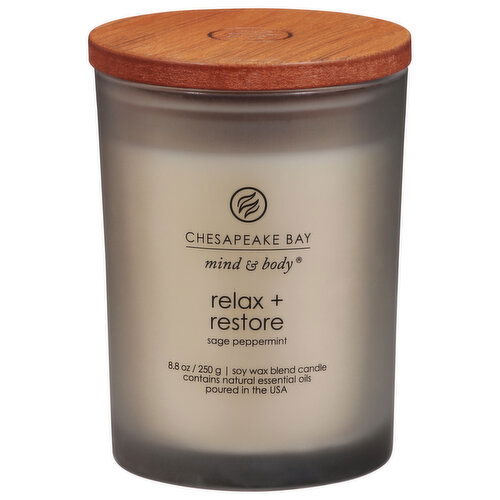 Chesapeake Bay Candle, Sage Peppermint, Relax + Restore - 1 Each