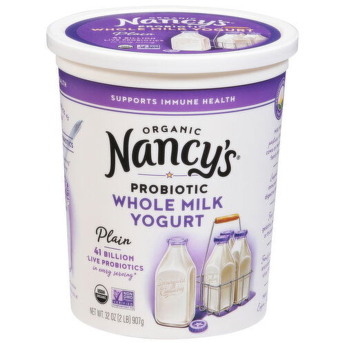 Nancy's Yogurt, Organic, Whole Milk, Probiotic, Plain