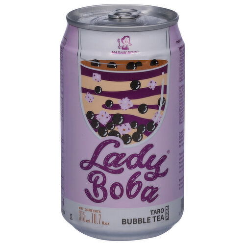 Lady Boba Bubble Tea Drink, Taro - 10.7 Fluid Ounce