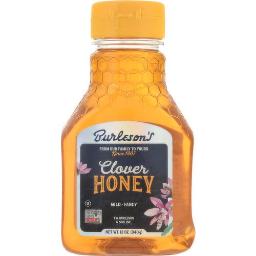 Burlesons Honey, Clover, Mild, Fancy