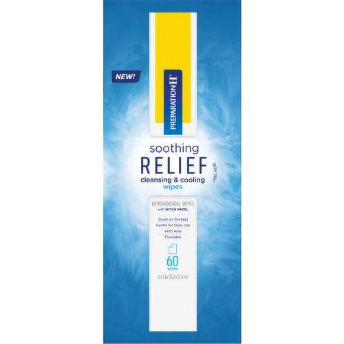 Preparation H Wipes, Soothing Relief, Cleansing & Cooling