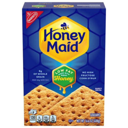 HONEY MAID Low Fat Honey Graham Crackers, Lunch Snacks