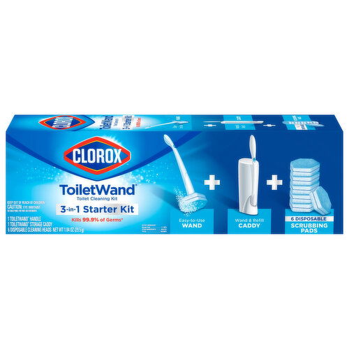 Clorox Toilet Cleaning Kit, 3-in-1 Starter Kit