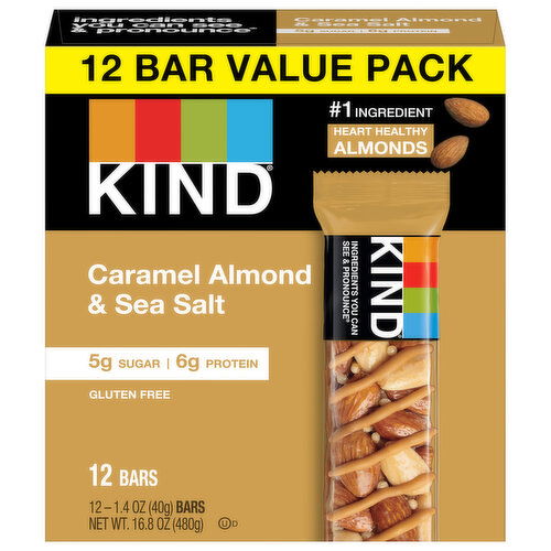 Kind Caramel Almond & Sea Salt Bars Value Pack - 12 Each