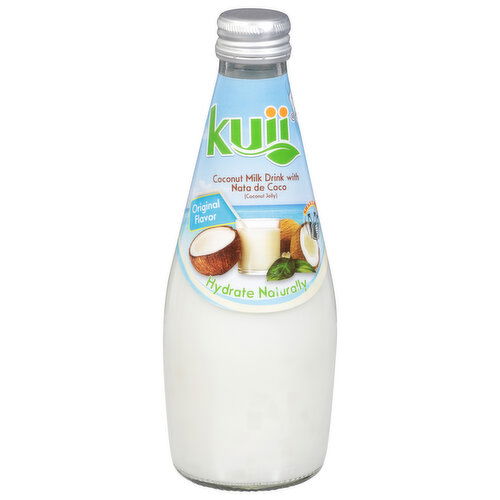 Kuii Coconut Milk Drink, with Nata de Coco, Original Flavor