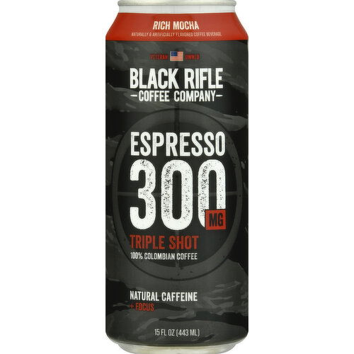 Black Rifle Coffee, 100% Columbian, Rich Mocha, Espresso