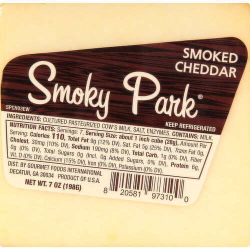 Smoky Park Cheese, Smoked Cheddar