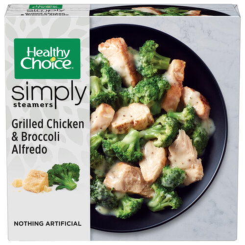 Healthy Choice Simply Steamers Grilled Chicken & Broccoli Alfredo, Frozen Meal