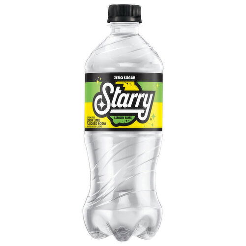 Starry Soda, Caffeine Free, Zero Sugar, Lemon Lime