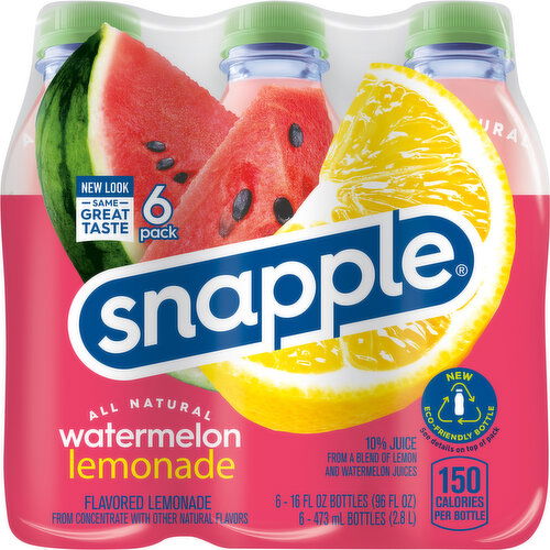 Snapple Lemonade, Watermelon, 6 Pack