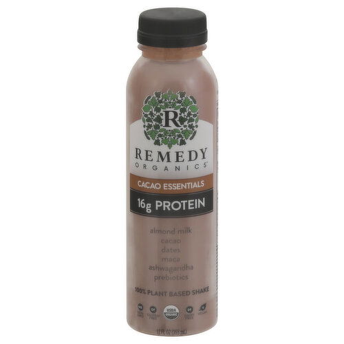 Remedy Organics Shake, Cacao Essentials, 100% Plant Based