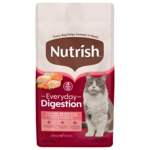 Nutrish Everyday Digestion Adult Food for Cats - 3 Pound