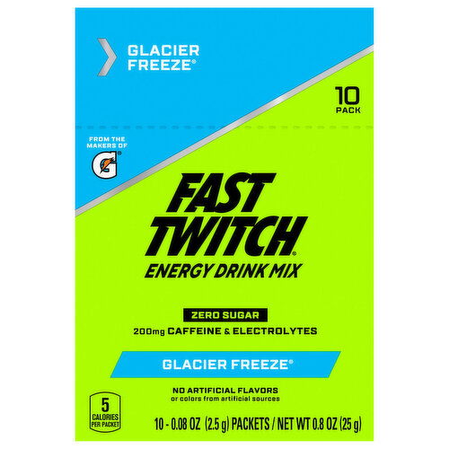 Fast Twitch Energy Drink Mix, Glacier Freeze, Zero Sugar