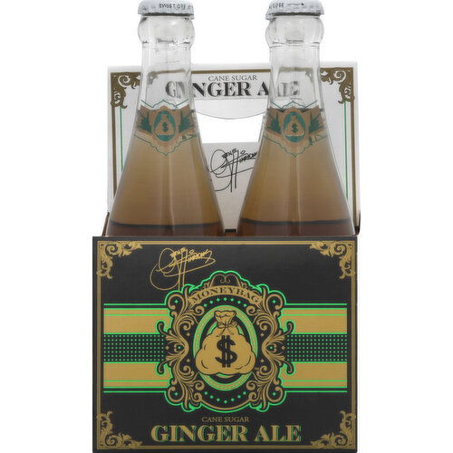 Moneybag Ginger Ale, Cane Sugar, 4 Pack