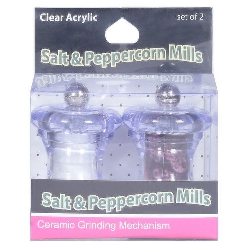 Jacent Salt & Peppercorn Mills, Set of 2