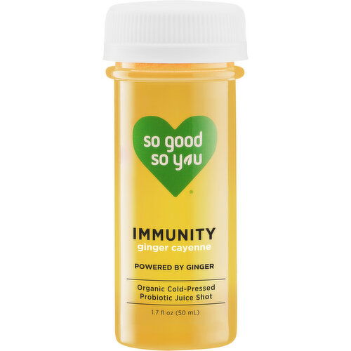 So Good So You Probiotic Juice Shot, Ginger Cayenne, Immunity