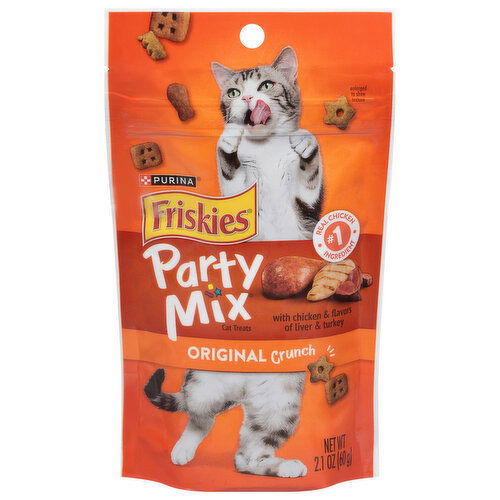 Friskies Original Crunch Cat Treats Party Mix - 2.1 Ounce