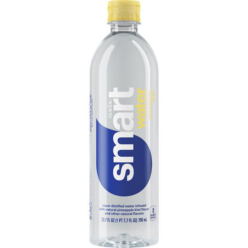 smartwater Pineapple Kiwi, Vapor Distilled Premium Bottled Water