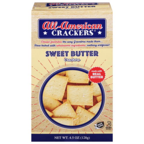 All-American Crackers Crackers, Sweet Butter