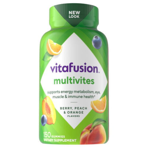 Vitafusion Multivites, Berry, Peach & Orange Flavor, Gummies