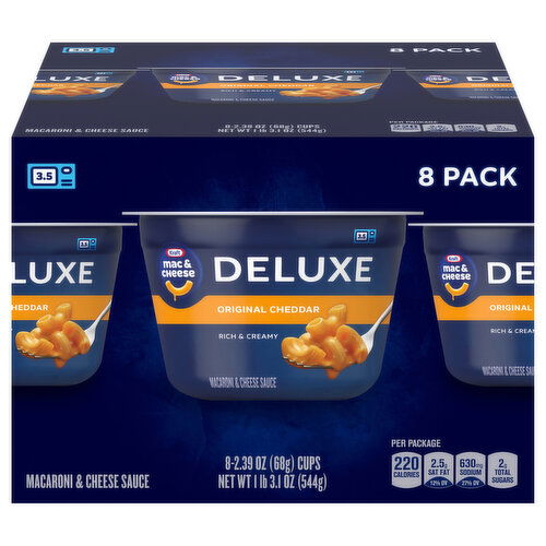 Kraft Deluxe Rich & Creamy Original Cheddar Mac & Cheese - 8 Each