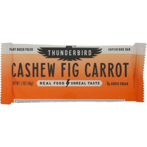 Thunderbird Superfood Bar, Cashew Fig Carrot