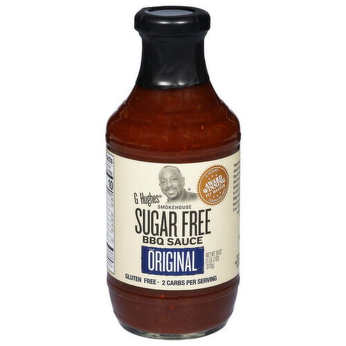 G Hughes BBQ Sauce, Sugar Free, Original, Smokehouse