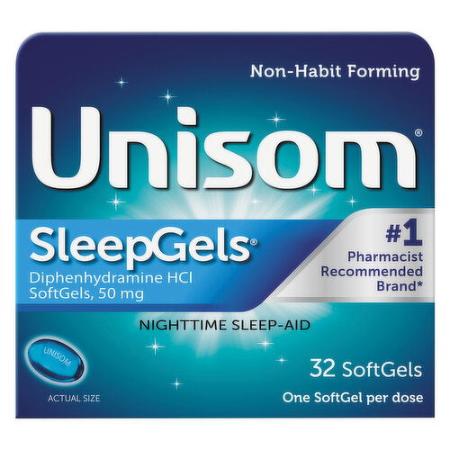 Unisom Nighttime Sleep-Aid, 50 mg, SoftGels