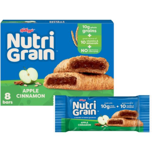 Nutri-Grain Breakfast Bars, Apple Cinnamon - 10.4 Ounce