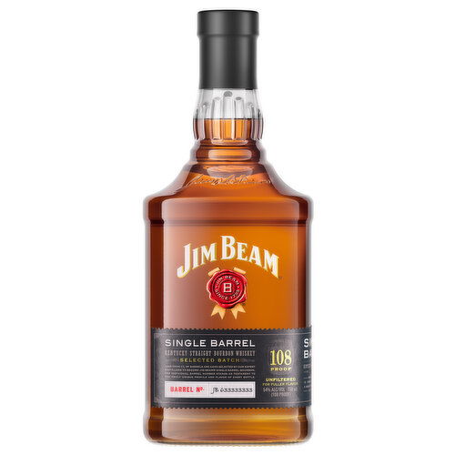 Jim Beam Single Barrel Selected Batch Kentucky Straight Bourbon Whiskey, 750 ml    