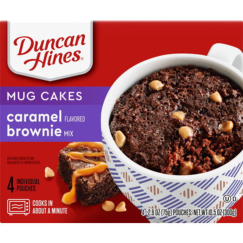 Duncan Hines Mug Cakes, Caramel Flavored Brownie