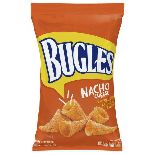 Bugles Corn Snacks, Nacho Cheese, Crispy