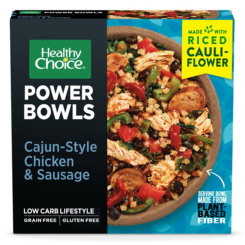 Healthy Choice Power Bowls Cajun-Style Chicken & Sausage, Frozen Meal