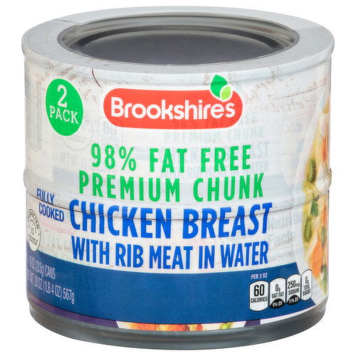 Brookshire's Chicken Breast with Rib Meat in Water, 98% Fat Free, Premium Chunk