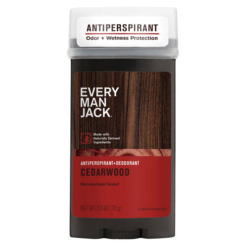 Every Man Jack Antiperspirant + Deodorant, Cedarwood