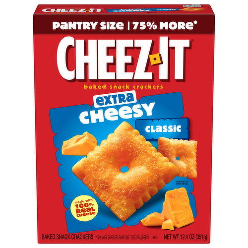 Cheez-It Extra Cheesy Baked Snack Crackers Pantry Size - 12.4 Ounce