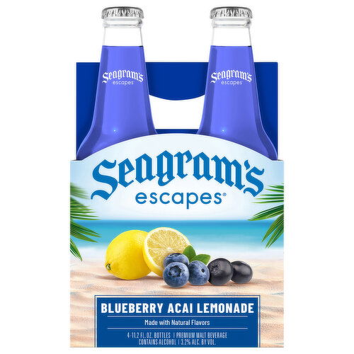 Seagram's Escapes Malt Beverage, Premium, Blueberry Acai Lemonade