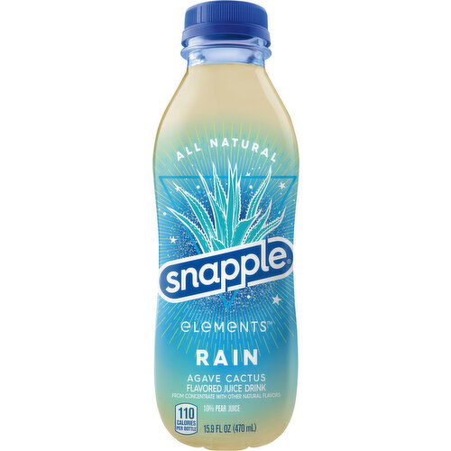 Snapple Juice Drink, Agave Cactus Flavored, Rain