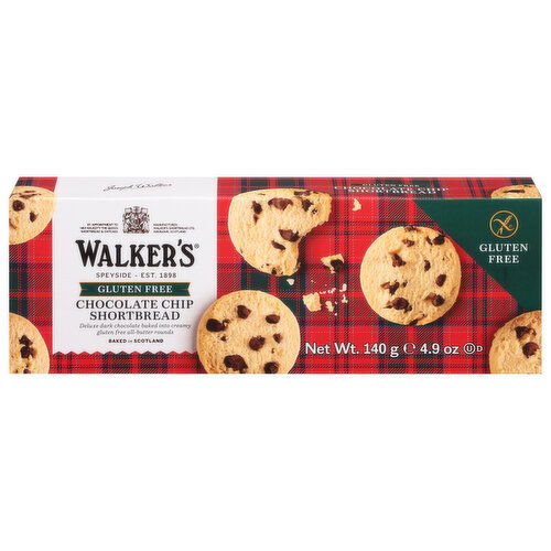 Walker's Shortbread, Gluten Free, Chocolate Chip