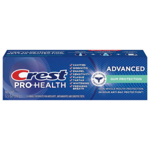 Crest Toothpaste, Fluoride, Gum Protection, Advanced