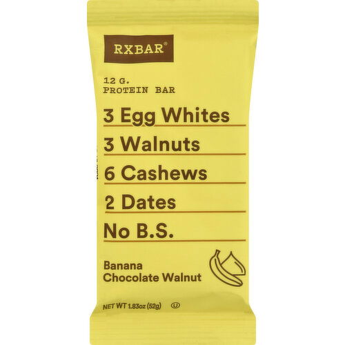 RXBAR Protein Bar, Banana Chocolate Walnut