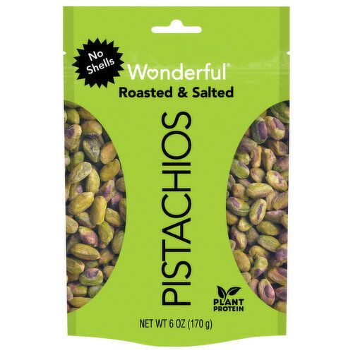 Wonderful Pistachios No Shells Roasted and Salted Pistachios - 6 Ounce