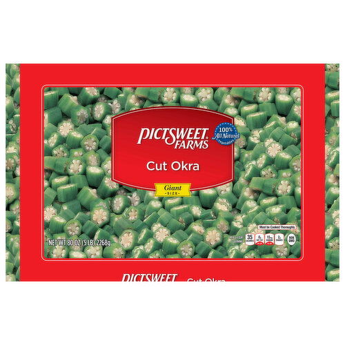 Pictsweet Farms Giant Size Cut Okra - 80 Ounce