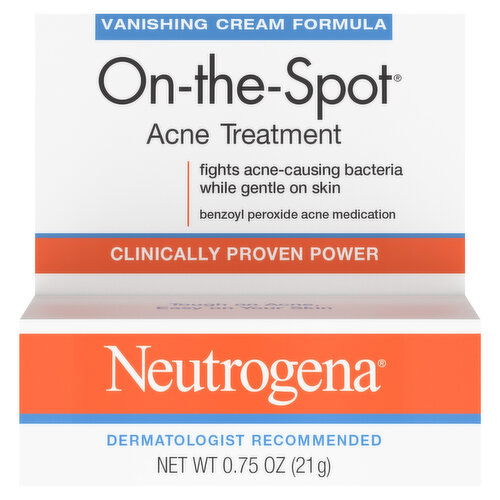 Neutrogena Acne Treatment, Vanishing Cream Formula