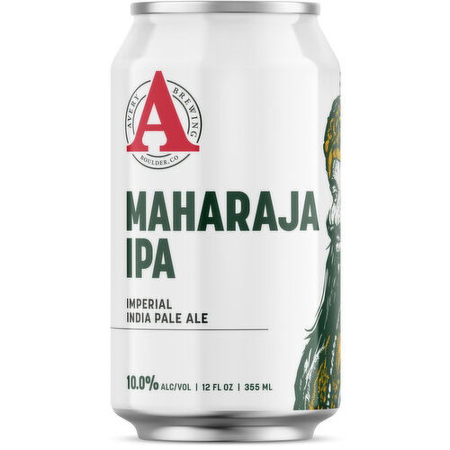 Avery Brewing Maharaja IPA Imperial India Pale Ale Can, 6 cans / 12 fl oz    